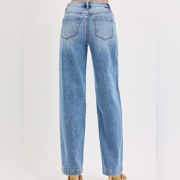 RISEN High Rise Wide Baggy But Not Too Baggy Jeans Size 0-15 - Picture 3 of 7